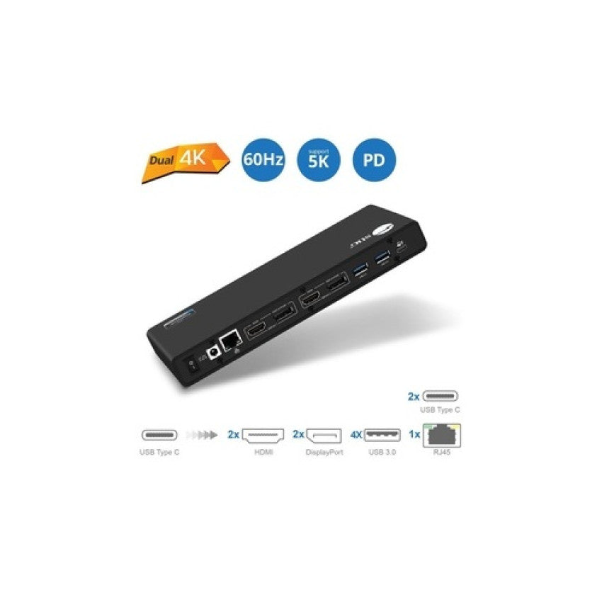 SIIG Usbc Dual Video Docking Station Pd 60w (JUDK0811S1)
