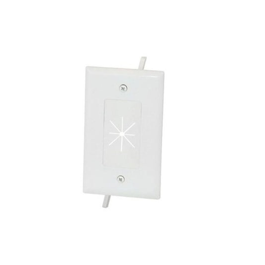 Monoprice Cbl Plate, Flex Open_1-gang_ White (12584)