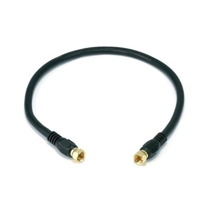 Monoprice Rg6 Coax Cable W F Type 1.5ft - Black (5359)
