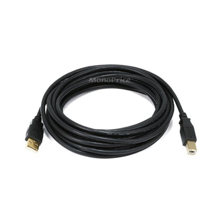 Monoprice Usb 2 A M/b M 28/24awg Cable 15ft (5440)