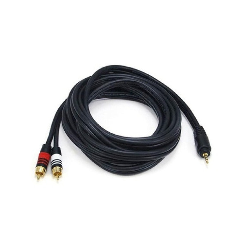 Monoprice Stereo M To 2rca M Cable 10ft - Black (5599)