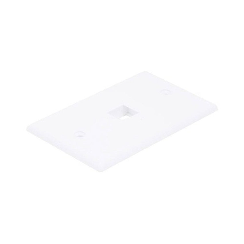 Monoprice Wall Plate For Keystone_ 1 Hole - White (6725)