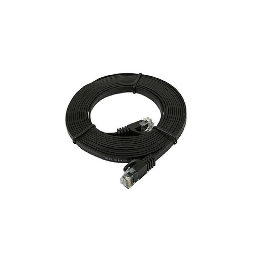 Monoprice Cat5e Flat Patch Cable_ 10ft Black (9550)