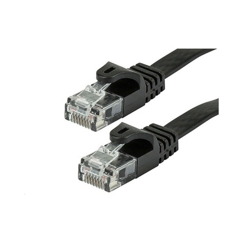 Monoprice Cat5e Flat Patch Cable_ 14ft Black (9551)