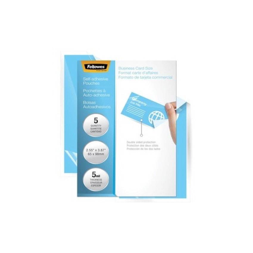 Fellowes Pouch Id Tag Punched Self Adhesive 5mil (5220701)