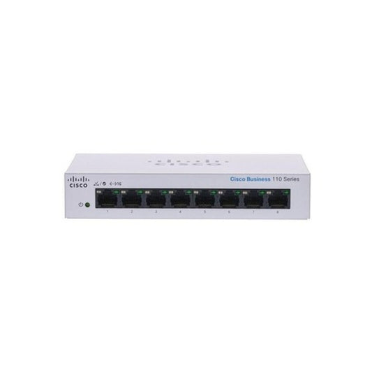 Cisco Cbs110 Unmanaged 8-port Ge, Desktop, Ext Ps (CBS1108TDNA)