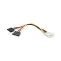 StarTech 12" Lp4 To 2x Sata Power Y Cable Adapter (PYO2LP4SATA)