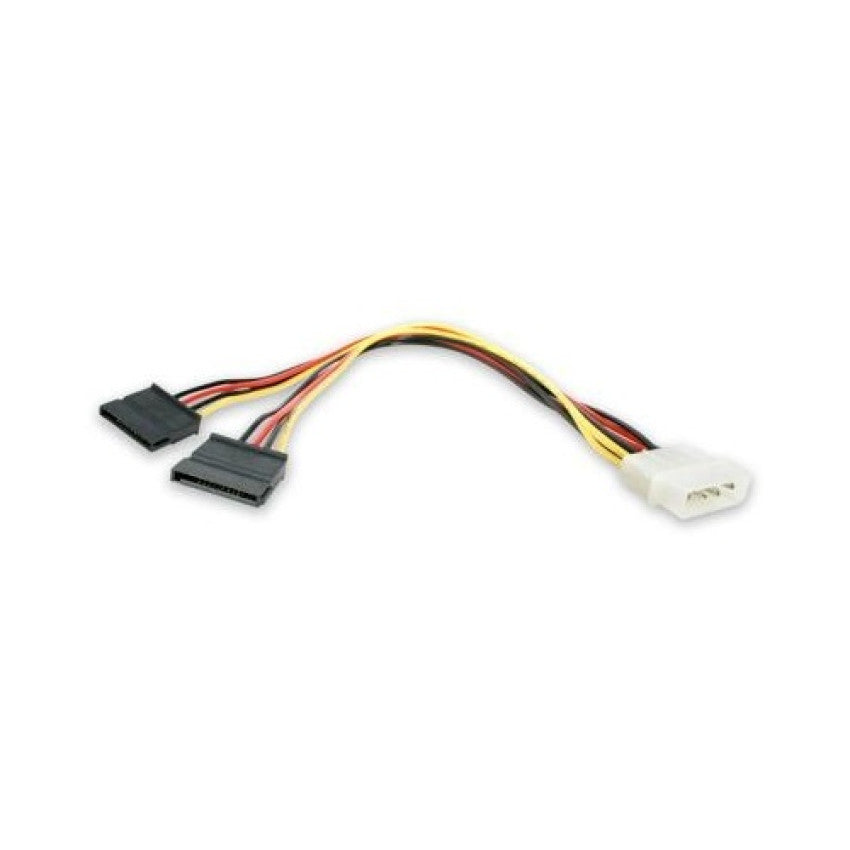 StarTech 12" Lp4 To 2x Sata Power Y Cable Adapter (PYO2LP4SATA)