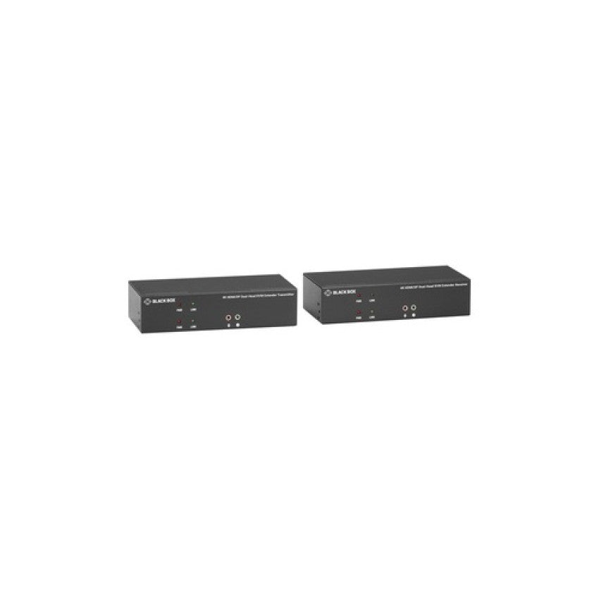 Black Box Kvm Extender Kit Over Catx - Dual-monitor, Hdmi/displayport 4k30, Usb 2.0, Audio, Serial, Local Video Out, Gsa, Taa (KVXLCHDP200)