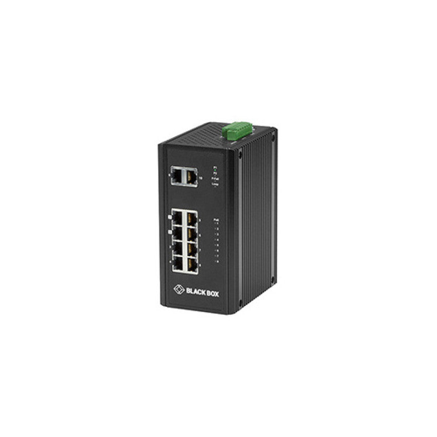 Black Box Gigabit Ethernet Extreme Temperature Poe+ Switch(8)10/100-mbps Copper Rj45 Poe+,(2)10/100/1000-mbps Copper Rj45 (LPH3100A)