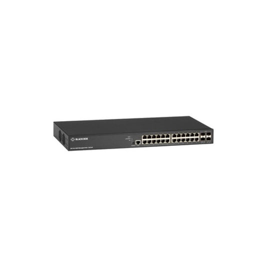 Black Box Gigabit Ethernet(1000-mbps)managed Poe+ Switch-(24)10/100/1000-mbps Copper Rj45 Poe+,(4)100/1000-mbps Sfp/sfp+,gsa,taa (LPB3028A)