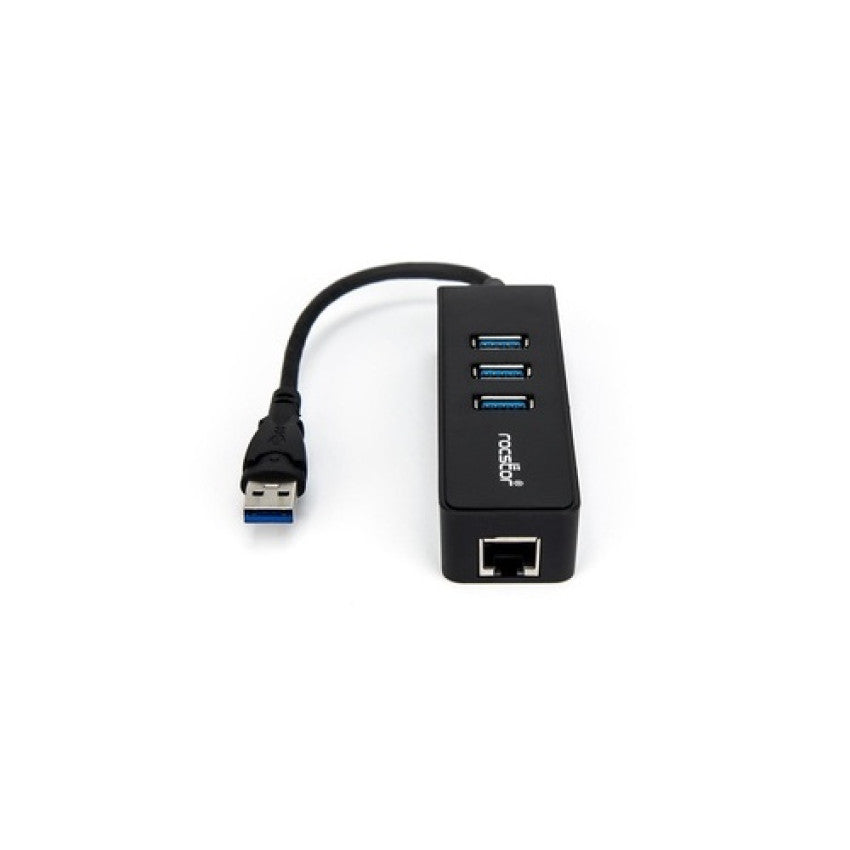 Rocstor 3 Port Portable Usb 3.0 Hub W Gigabit 1 (Y10A179B1)