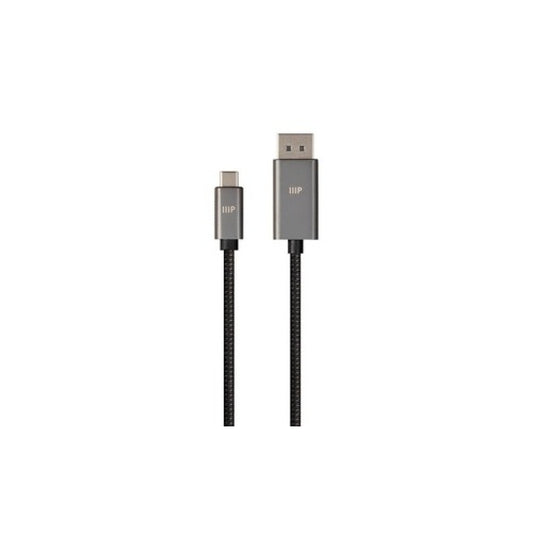 Monoprice Bidirectional Usb Type-c To Displayport Cable - 4k@60hz_ Black_ 6ft (39240)