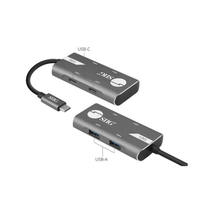 SIIG 4port Usb 3.1 Gen 2 10g Hub 2a2c (JUH40G11S1)
