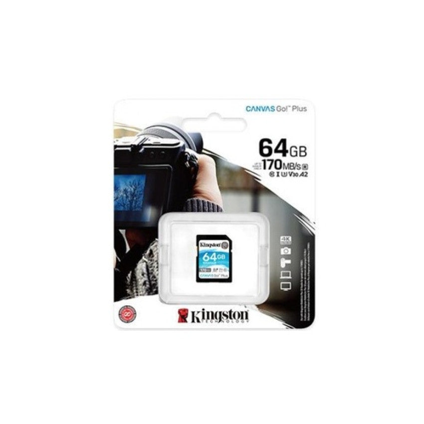 Kingston 64gb Sdxc Canvas Go Plus 170r C10 Uhs-i (SDG3/64GB)
