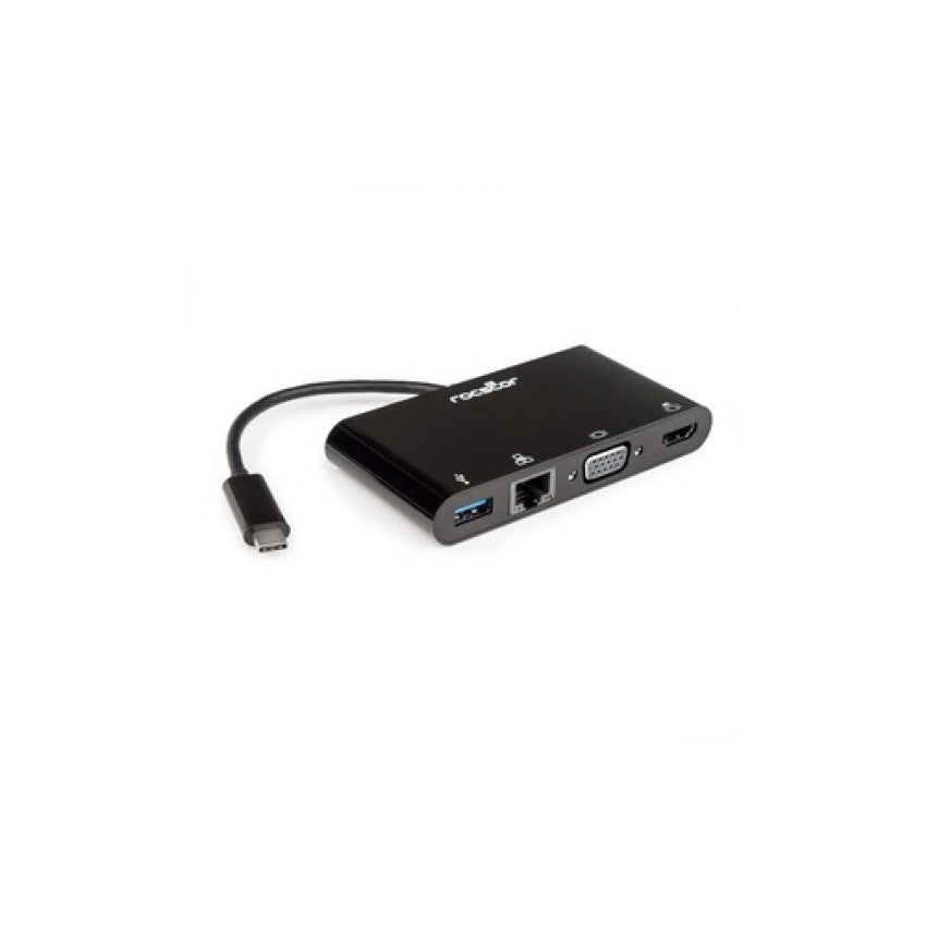 Rocstor Usb-c Multiport Adapter - Black (Y10A248B1)