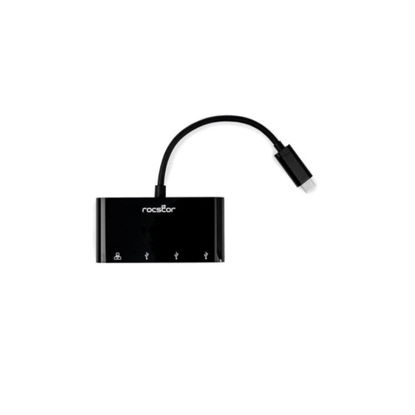 Rocstor 3 Port Usb C Hub With Gbe Rj45 (Y10A251B1)