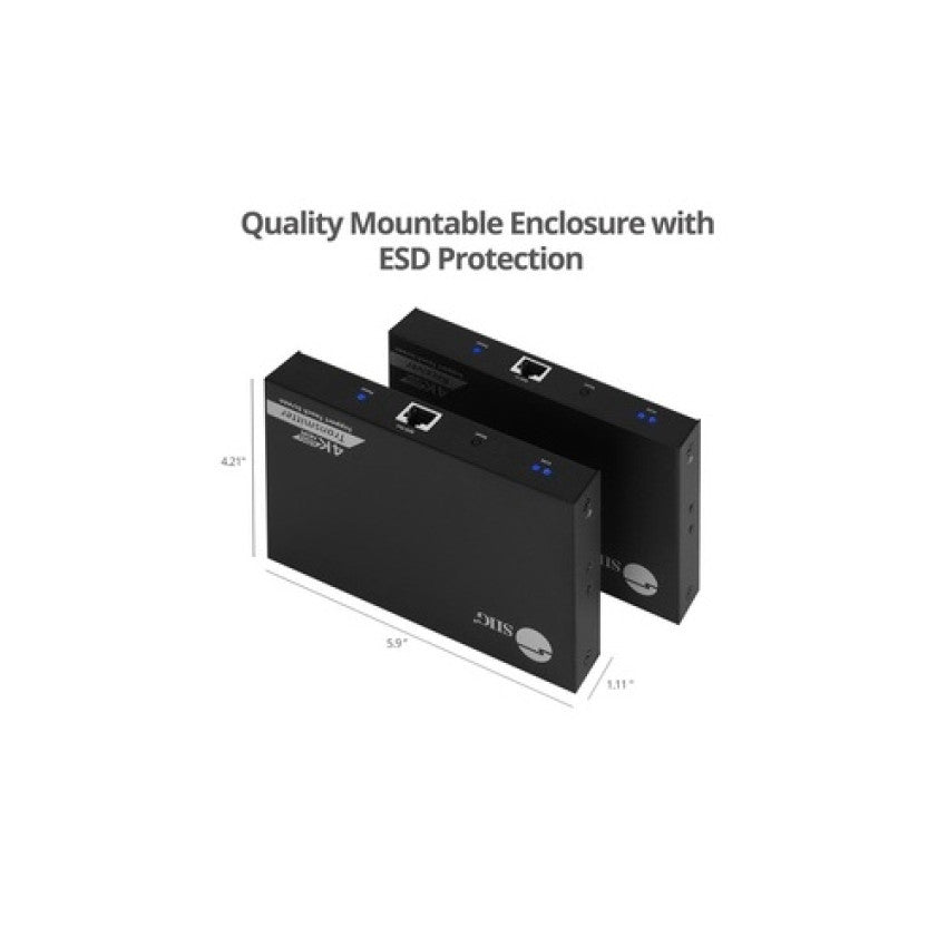 SIIG 4k60hz Hdr Hdmi Kvm Extender With S/pdif. (CEH27811S1)