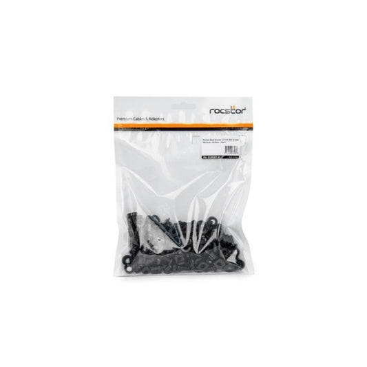 Rocstor Rack Screws - 50 Pack - Black (P10E007B1)