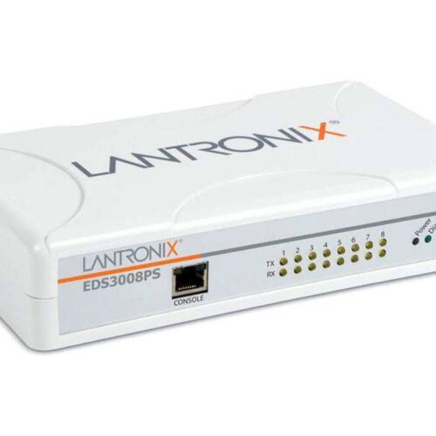 Lantronix Eds 3000ps Secure Device Server, 8-port Serial, 1 Gbe Ethernet, 110-240 Vac, Desktop, Noram Power Cord Included (EDS3008PS1NS)