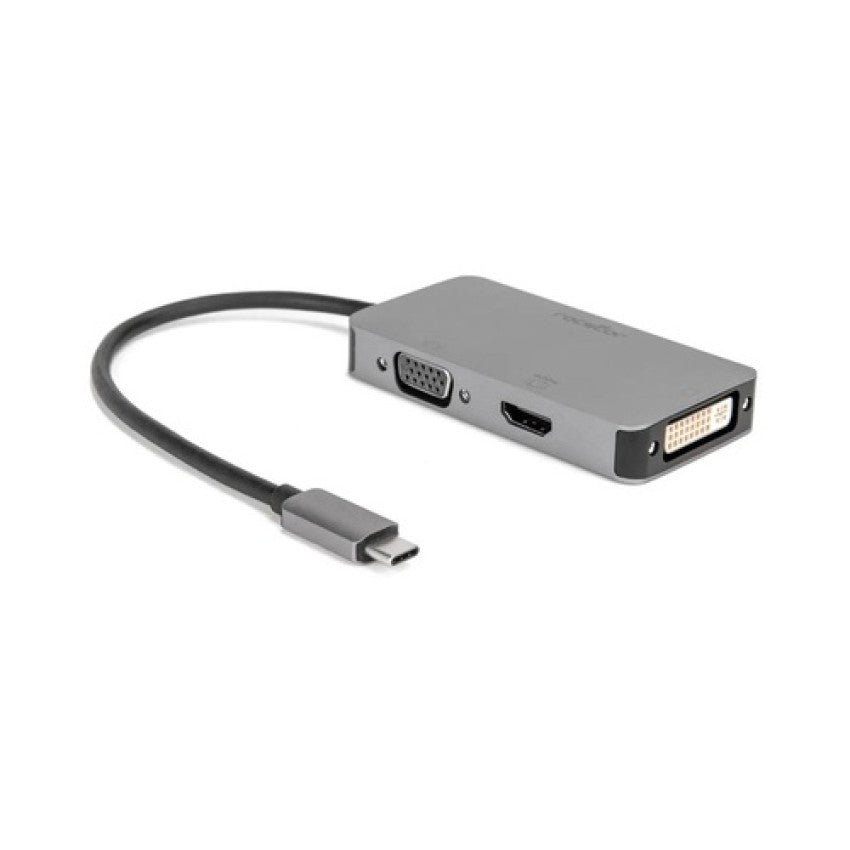 Rocstor Usb-c Multiport Adapter - Aluminum Grey (Y10A266A1)