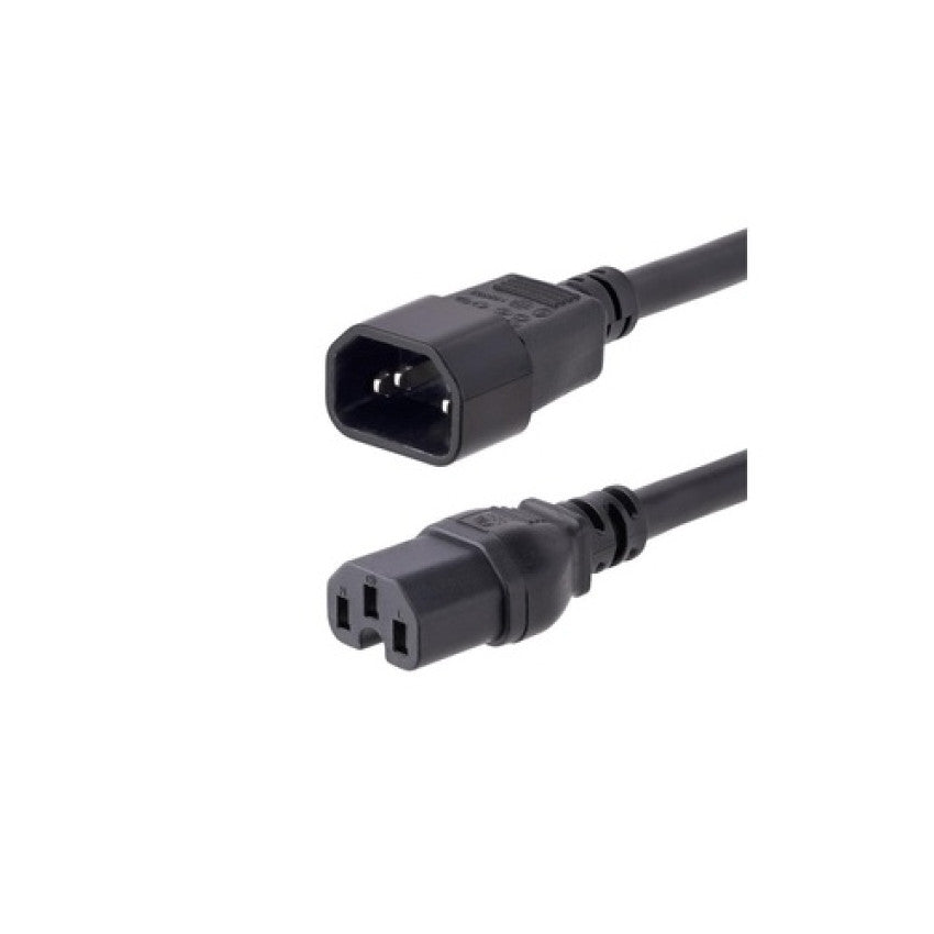 StarTech 10ft (3m) Heavy Duty Extension Cord, C14 To C15 Extension Cord, 15a 125v, 14awg, Heavy Gauge Power Extension Cable, Heavy Duty Ac Power Cord (H141510FPOWERCORD)