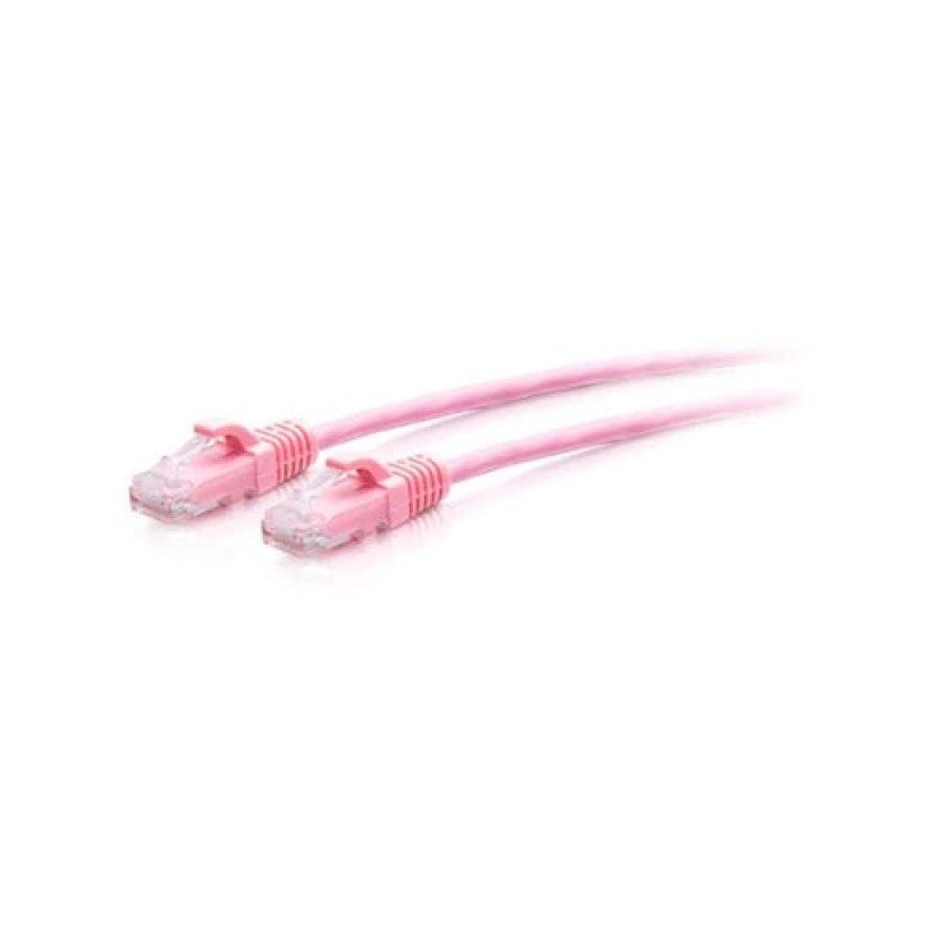 C2G 10ft Cat6a Pink Slim Ethernet (C2G30199)