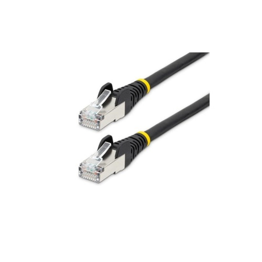 StarTech 25ft Cat6a Ethernet Cable - Black - Low Smoke Zero Halogen (lszh) - 10gbe 500mhz 100w Poe Snagless Rj-45 W/strain Reliefs S/ftp Network Cord (NLBK25FCAT6APATCH)