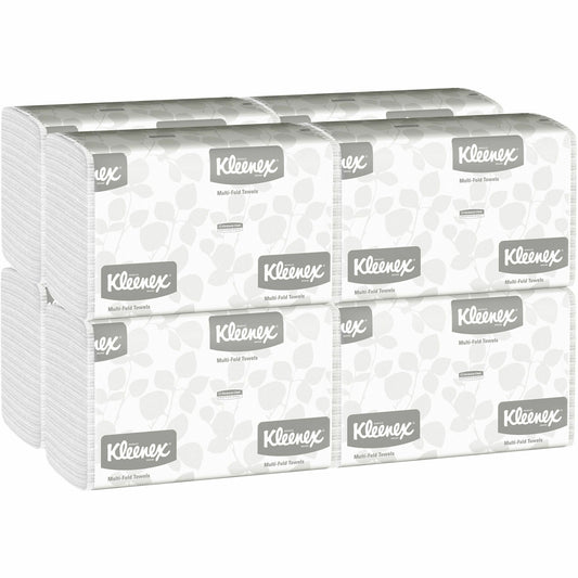 Kleenex Multi-Fold Paper Towels, Convenience, 9.2 x 9.4, White, 150/Pack, 8 Packs/Carton (02046)