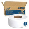 Scott Essential JRT Jumbo Roll Bathroom Tissue, Septic Safe, 2-Ply, White, 3.55" x 1,000 ft, 4 Rolls/Carton (03148)