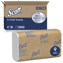 Scott Essential C-Fold Towels for Business, Convenience Pack, 1-Ply, 10.13 x 13.15, White, 200/Pack, 9 Packs/Carton (03623)