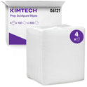 Kimtech SCOTTPURE Wipers, 1/4 Fold, 12 x 15, White, 100/Box, 4/Carton (06121)