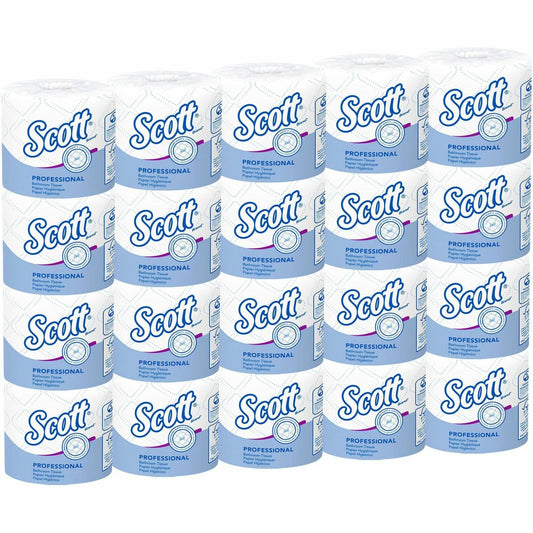 Scott Essential Standard Roll Bathroom Tissue for Business, Septic Safe, Convenience Carton, 2-Ply, White, 550/Roll, 20 Rolls/CT (13607)