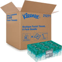 Kleenex Boutique White Facial Tissue for Business, Pop-Up Box, 2-Ply, 95 Sheets/Box, 6 Boxes/Pack, 6 Packs/Carton (21271CT)