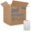 Scott Slimroll Towels, 1-Ply, 8" x 580 ft, White/Orange Core, 6 Roll/Carton (47035)