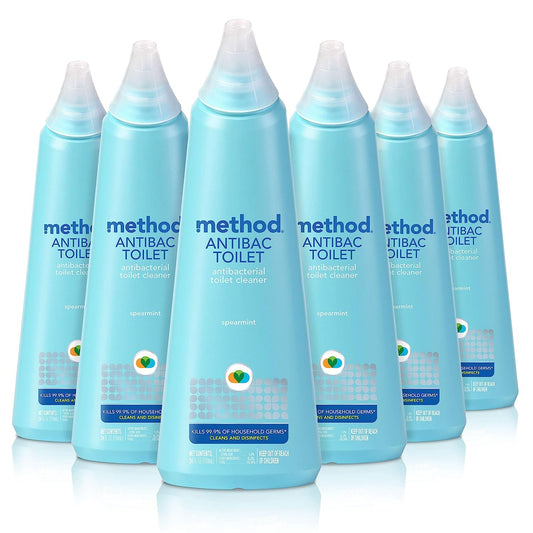 Method Antibacterial Toilet Cleaner, Spearmint, 24 oz Bottle, 6/Carton (01221CT)