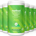 Method All Purpose Cleaning Wipes, 1 Ply, Lime and Sea Salt, White, 70/Canister, 6/Carton (338525)