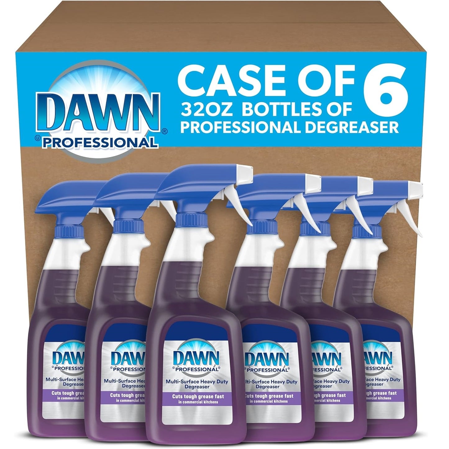 Dawn Multi-Surface Heavy Duty Degreaser, Fresh Scent, 32 oz Spray Bottle, 6/Carton (07308)