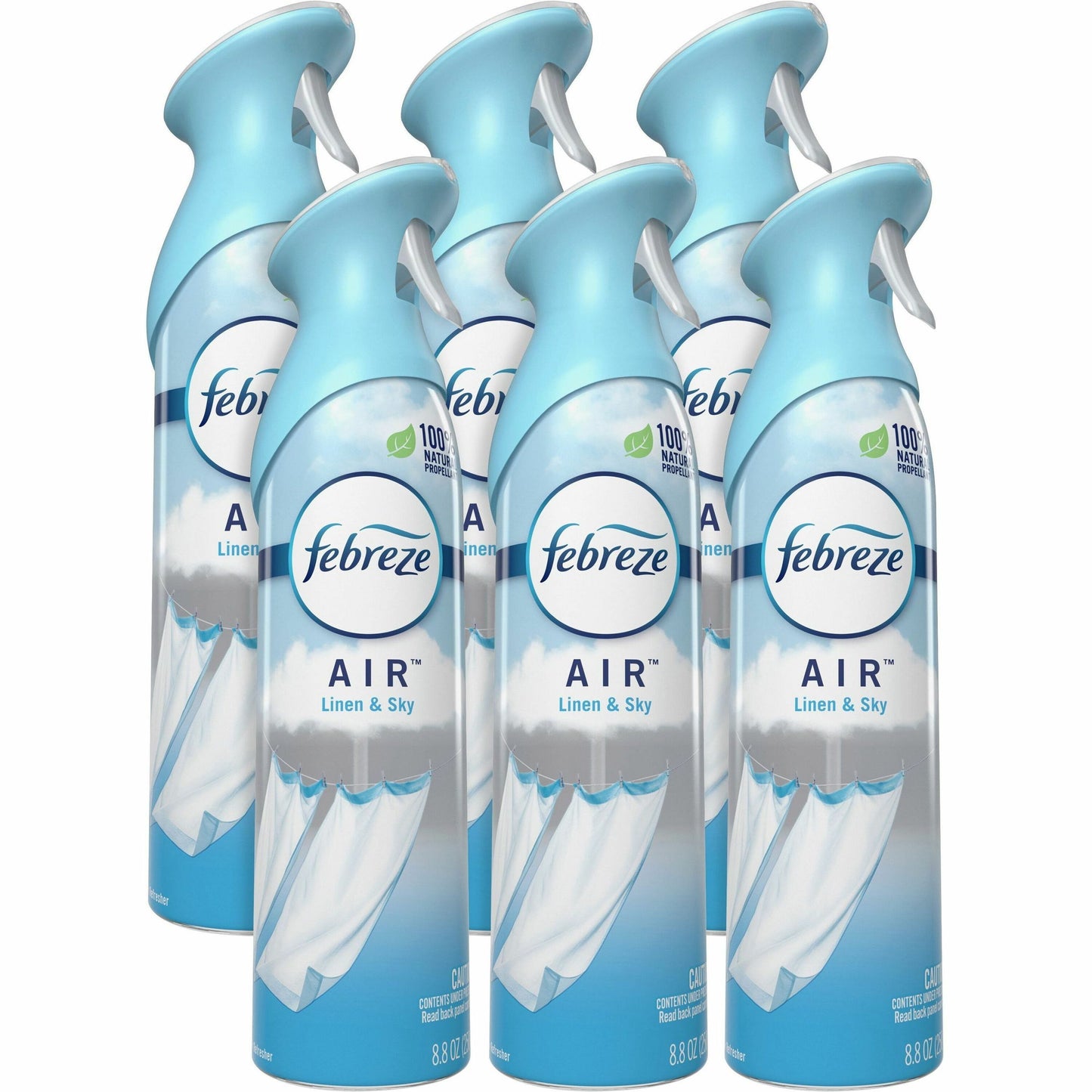 Febreze AIR, Linen and Sky, 8.8 oz Aerosol Spray, 6/Carton (96256)