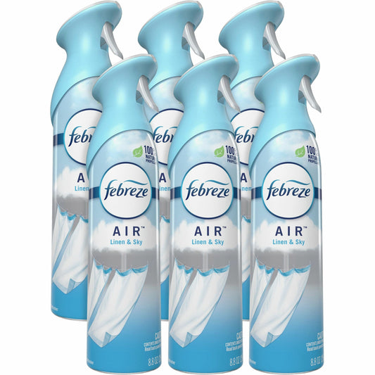 Febreze AIR, Linen and Sky, 8.8 oz Aerosol Spray, 6/Carton (96256)