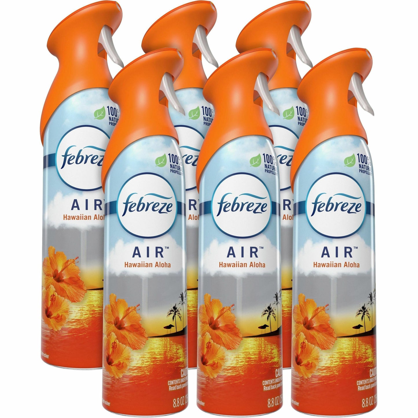 Febreze AIR, Hawaiian Aloha, 8.8 oz Aerosol Spray, 6/Carton (96260)