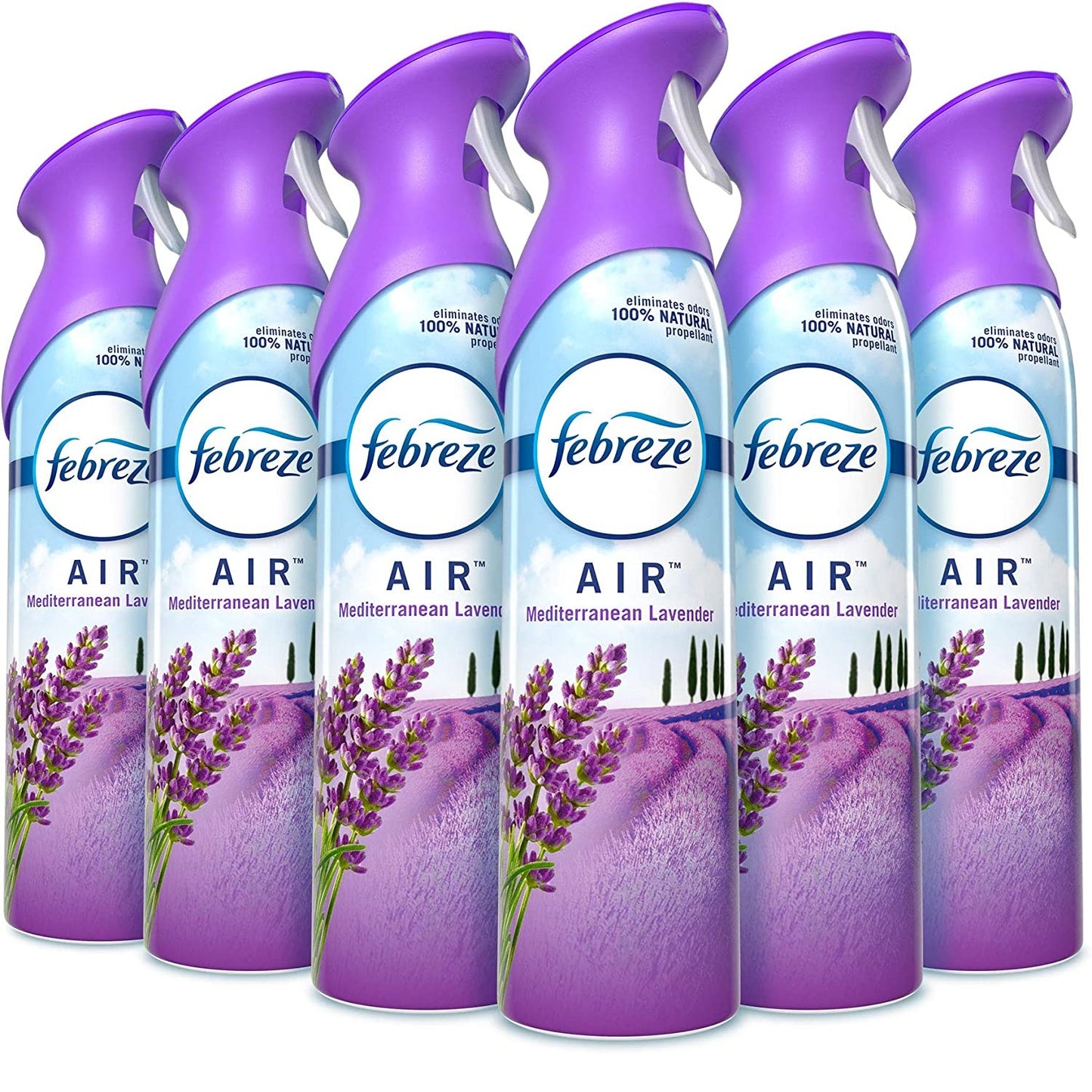 Febreze AIR, Mediterranean Lavender, 8.8 oz Aerosol Spray, 6/Carton (96264)