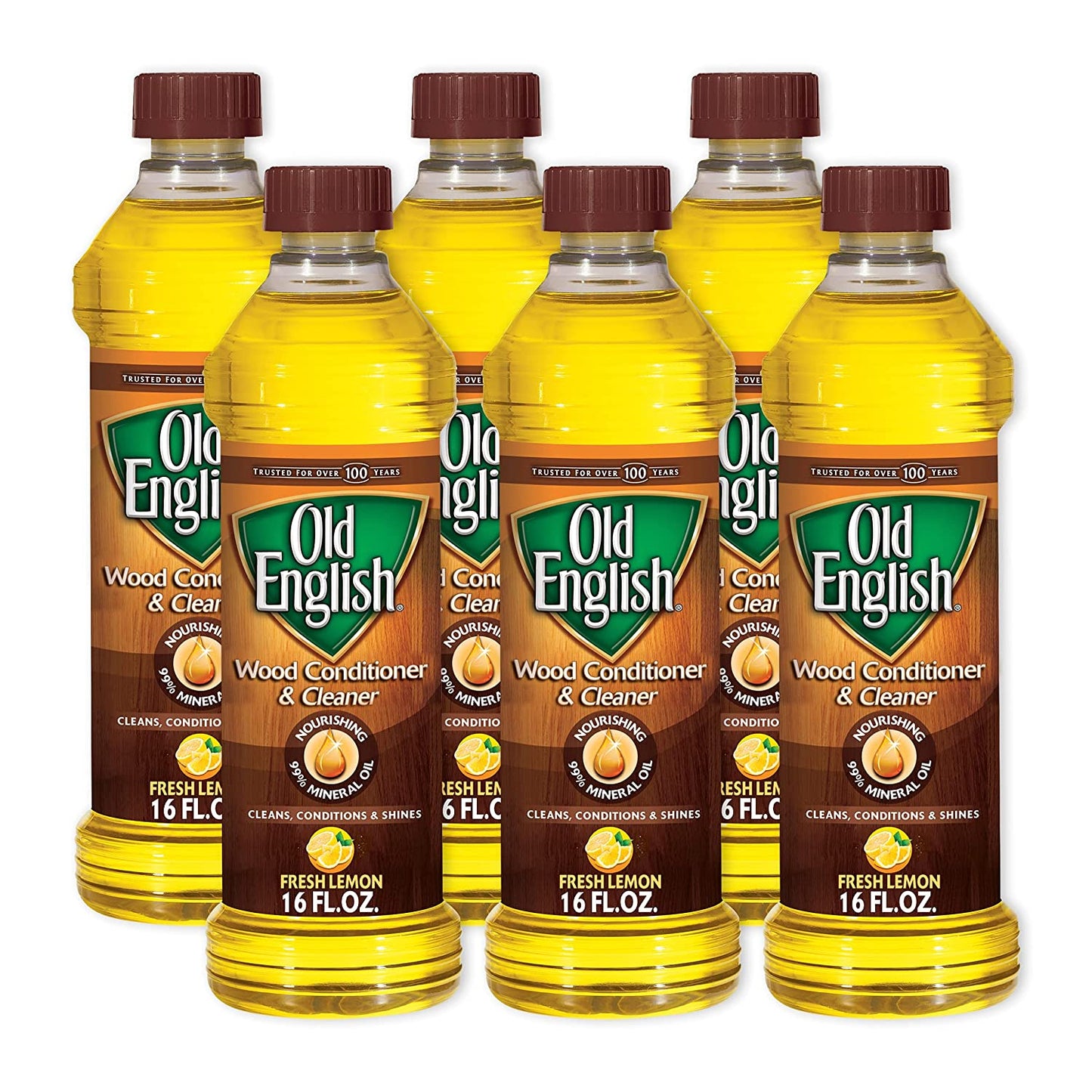 OLD ENGLISH Oil, Furniture, Fresh Lemon, 16 oz Bottle, 6/Carton (75143CT)