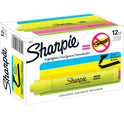 Sharpie Tank Style Highlighters, Fluorescent Yellow Ink, Chisel Tip, Yellow Barrel, Dozen (25025B)