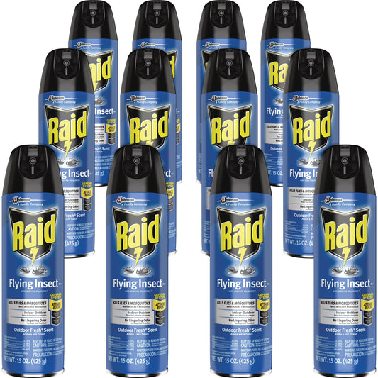 Raid Flying Insect Killer, 15 oz Aerosol Spray, 12/Carton (300816)