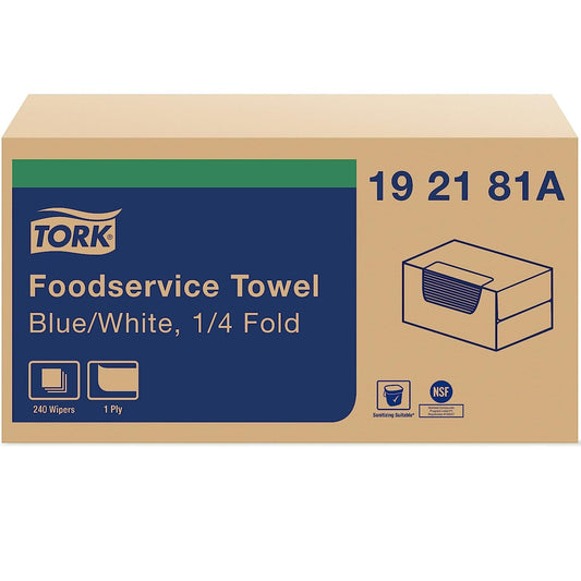 Tork Foodservice Cloth, 13 x 21, Blue, 240/Carton (192181A)