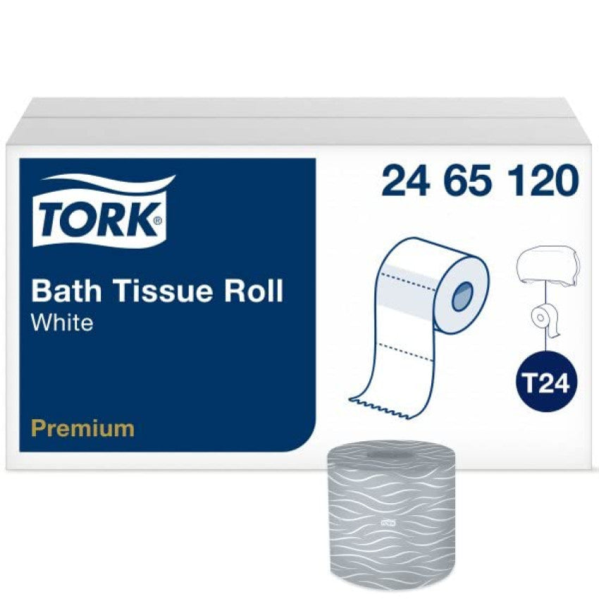 Tork Premium Bath Tissue, Septic Safe, 2-Ply, White, 450 Sheets/Roll, 48 Rolls/Carton (2465120)