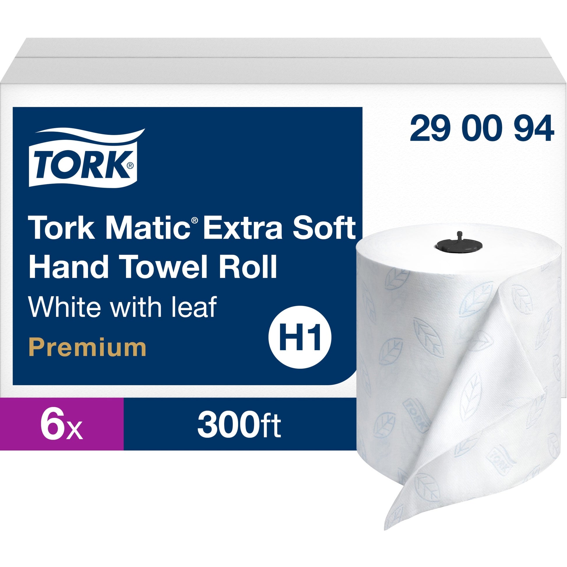 Tork Premium Extra Soft Matic Hand Towel Roll, 2-Ply, 7.7" x 300 ft, White, 6/Carton (290094)