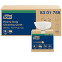 Tork Heavy-Duty Cleaning Cloth, 8.46 x 16.13, White, 80/Box, 5 Boxes/Carton (5301755)