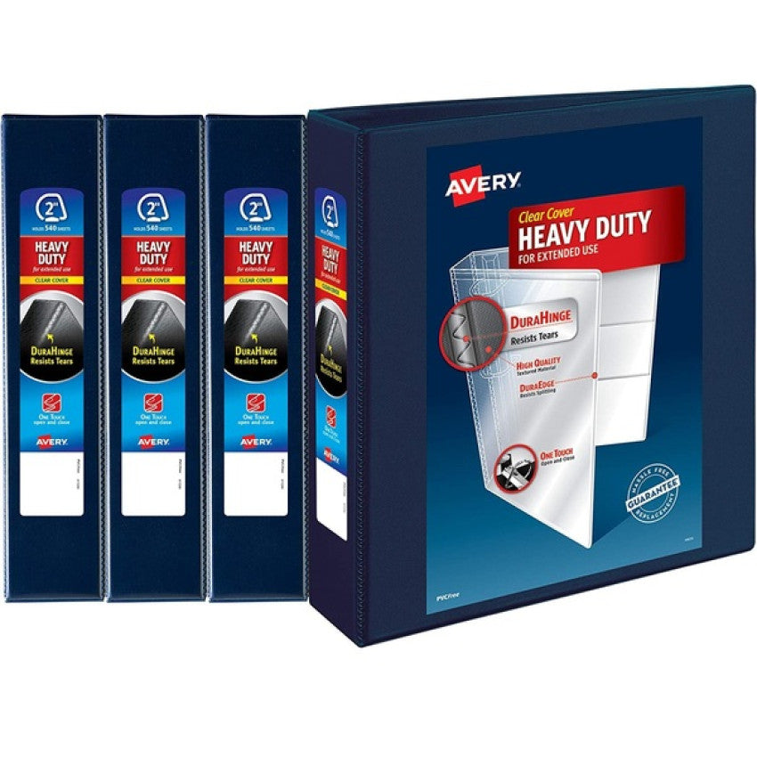 Avery Heavy-Duty View Binder with DuraHinge and One Touch EZD Rings, 3 Rings, 2 - 4 Pack